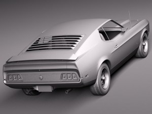 Mustang Mach-1 1971 3D Model