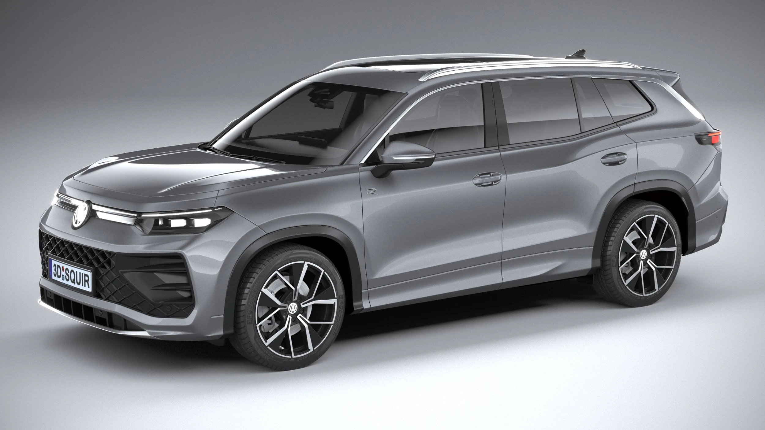 Volkswagen Tayron 2025 3D Model .c4d .max .obj .3ds .fbx .stl .blend