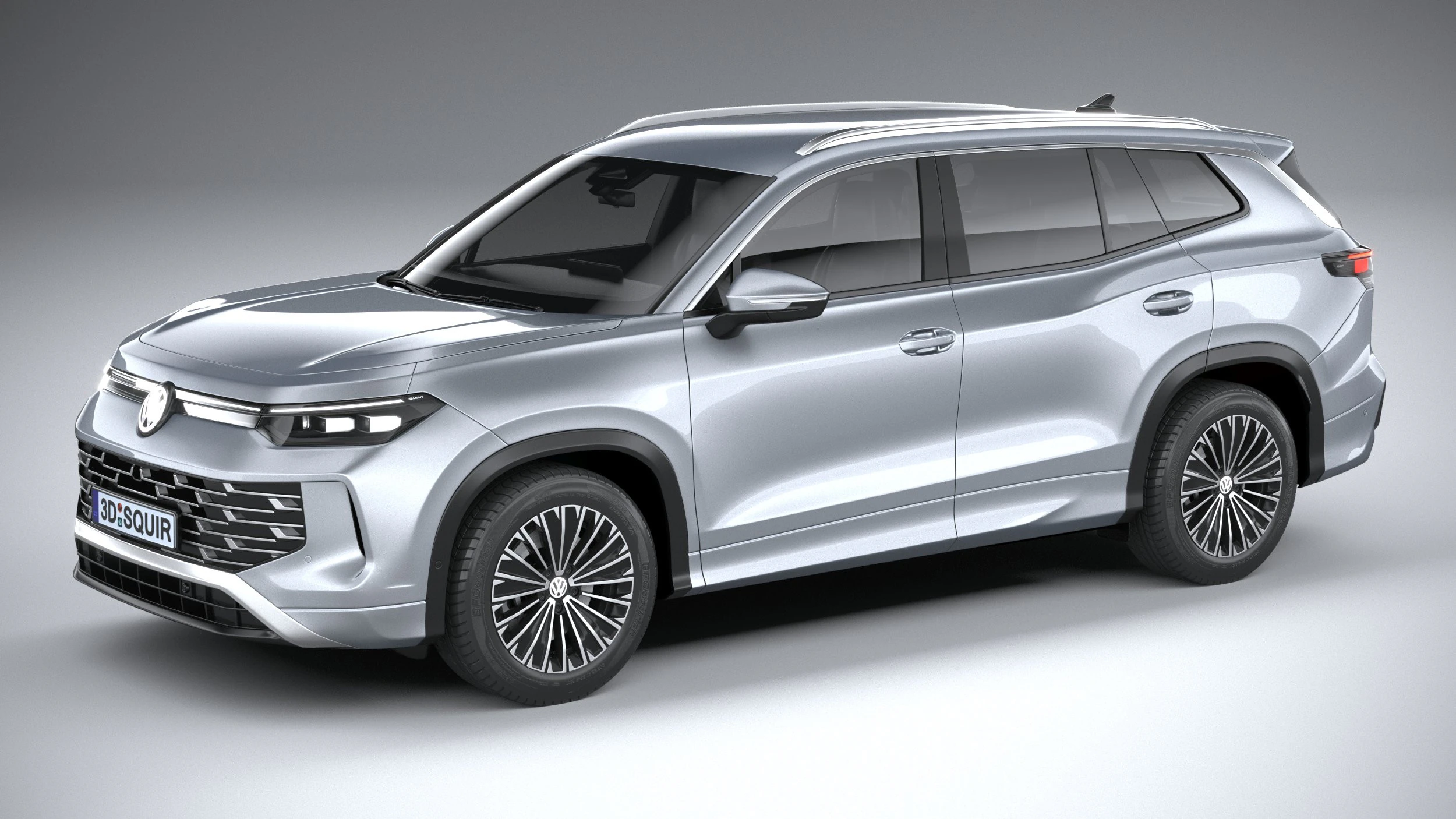 Volkswagen Tayron Regular 2025 3D Model .c4d .max .obj .3ds .fbx .stl .blend 