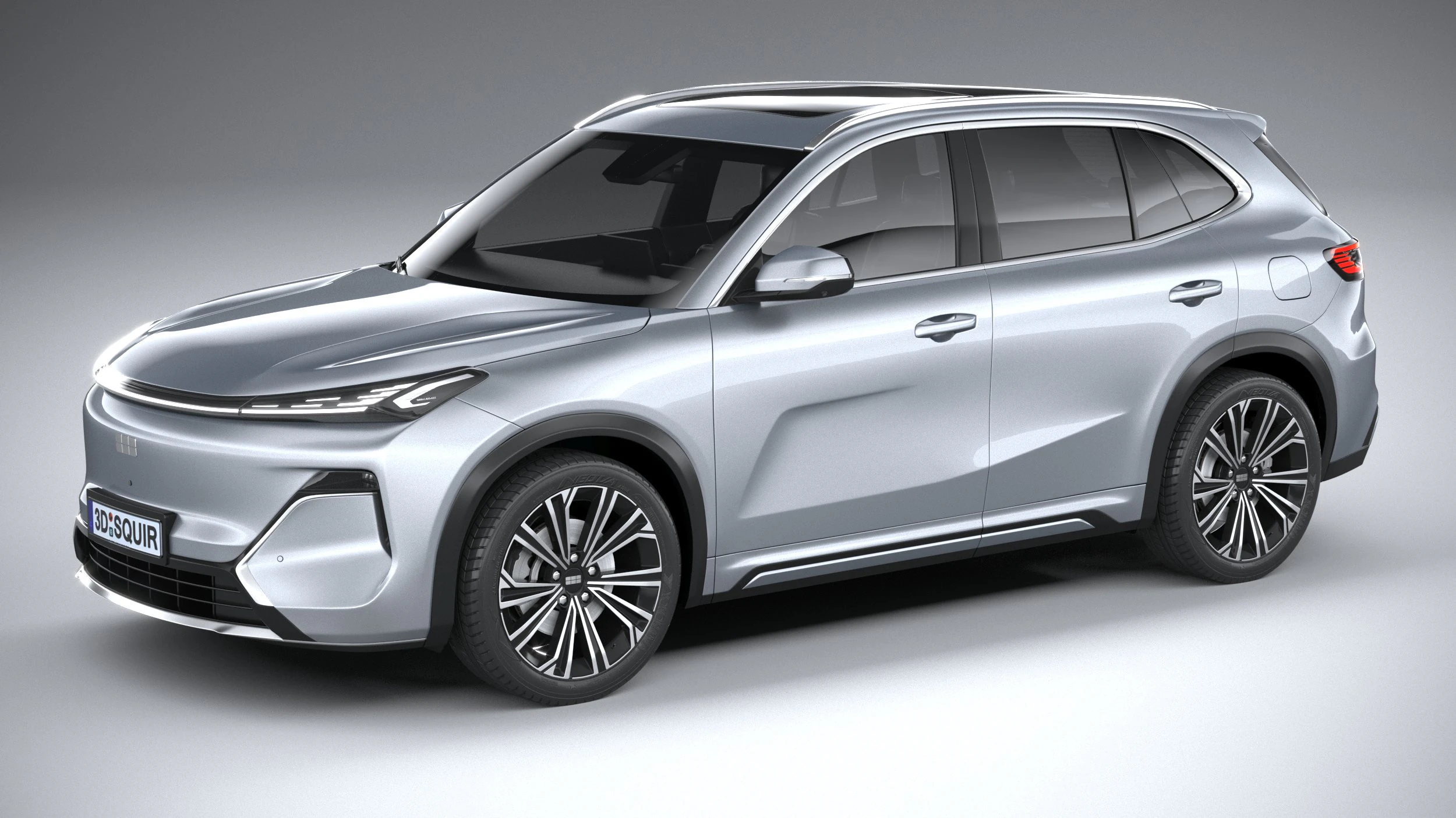 Geely Galaxy Starship 7 EM-i 2025 3D Model .c4d .max .obj .3ds .fbx .stl .blend 