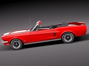 Mustang 1967 Convertible 3D Model