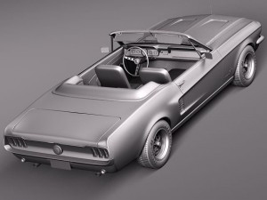 Mustang 1967 Convertible Modèle 3D