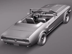 Mustang 1967 Convertible 3D Model