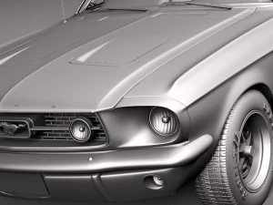 Mustang 1967 Convertible 3D Model