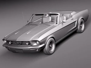Mustang 1967 Convertible 3D Model