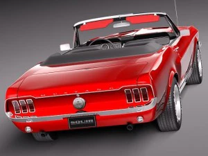 Mustang 1967 Convertible 3D Model