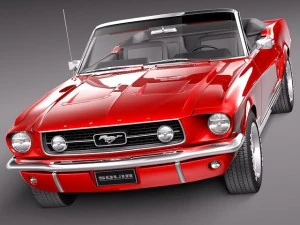 Mustang 1967 Convertible 3D Model