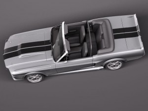 Mustang GT500 Eleanor 1967 convertible 3D Model