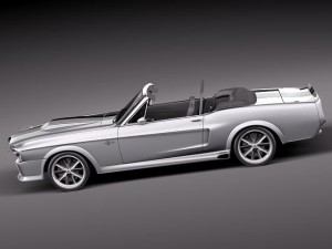 Mustang GT500 Eleanor 1967 convertible 3D Model