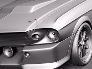 Mustang GT500 Eleanor 1967 convertible 3D Model