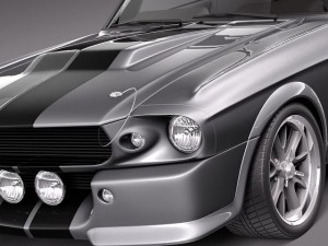 Mustang GT500 Eleanor 1967 convertible 3D Model