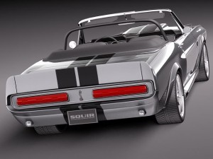 Mustang GT500 Eleanor 1967 convertible 3D Model