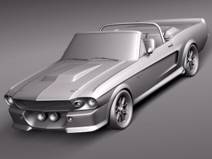 Mustang GT500 Eleanor 1967 convertible 3D Model
