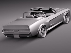 Mustang GT500 Eleanor 1967 convertible 3D Model