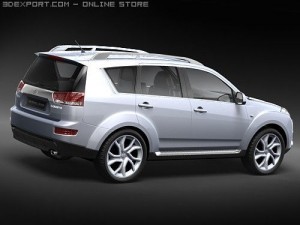 Citroen C-Crosser midpoly 3D Модель