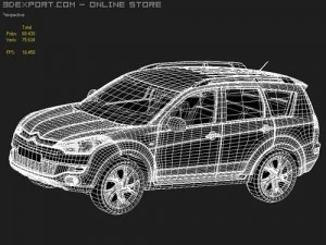 Citroen C-Crosser midpoly 3D Model