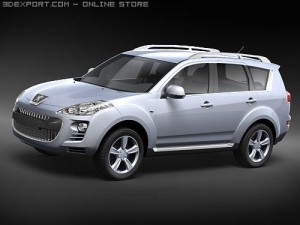 Peugeot 4007 midpoly 3D Model