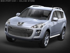 Peugeot 4007 midpoly 3Dモデル