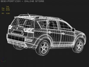 Peugeot 4007 midpoly 3Dモデル