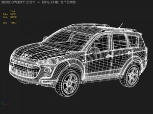Peugeot 4007 midpoly 3Dモデル