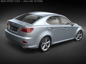 Lexus IS250 midpoly 3D Model