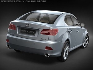 Lexus IS250 midpoly 3D Model