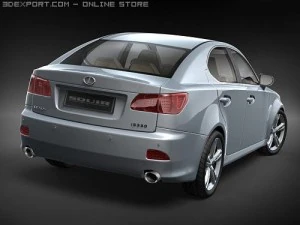 Lexus IS250 midpoly 3D Model