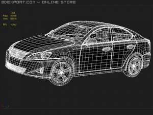 Lexus IS250 midpoly 3D Model