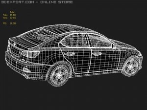 Lexus IS250 midpoly 3D Model
