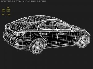 Lexus IS250 midpoly 3D Model