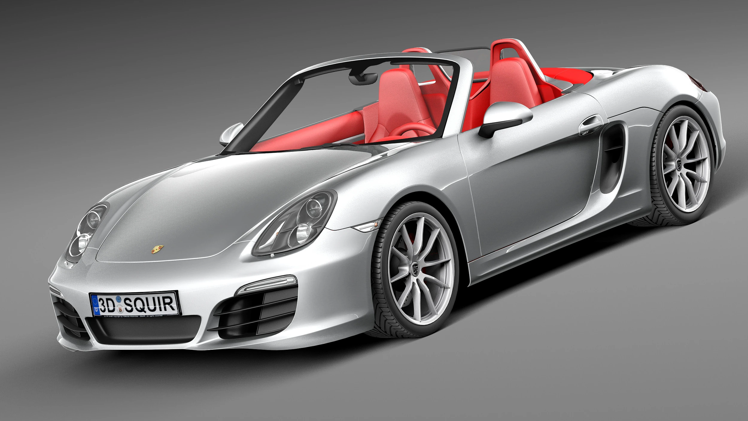 Porsche Boxster S 2013 3D Model .c4d .max .obj .3ds .fbx .stl .blend 