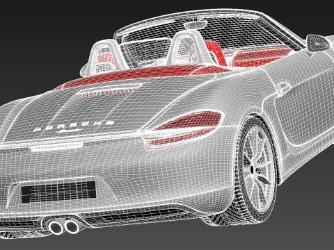 Porsche Boxster S 2013 3D Model