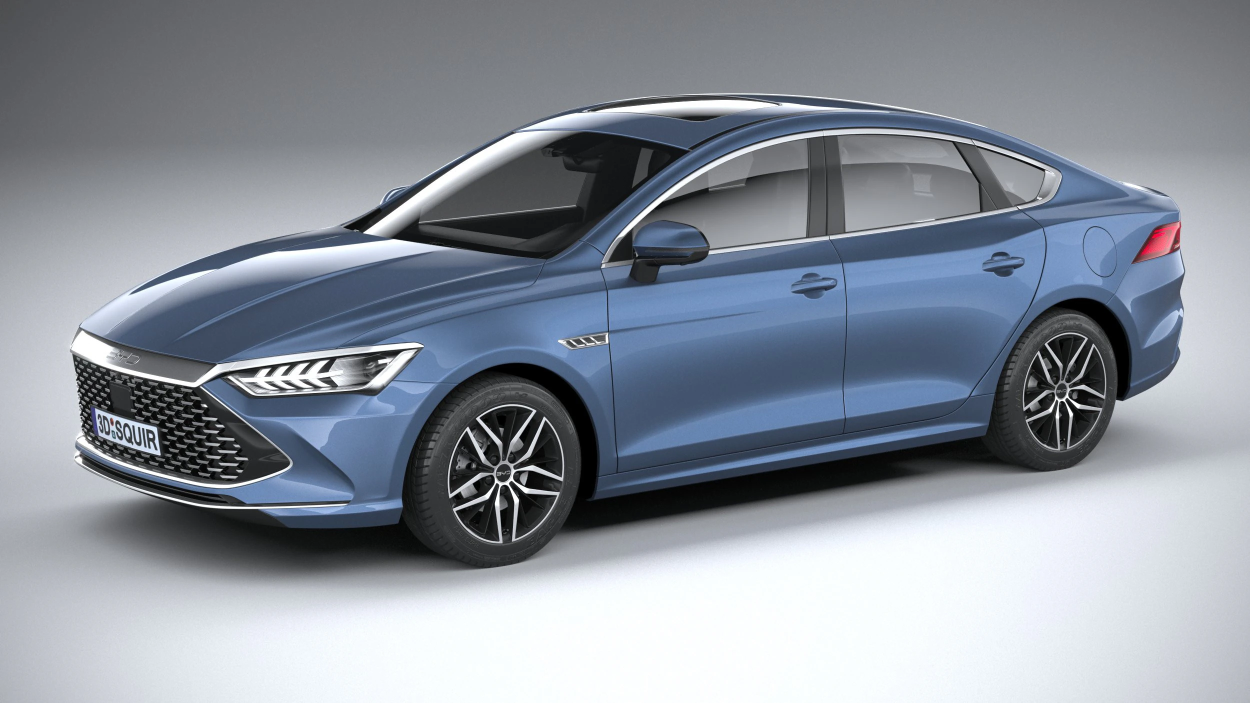 BYD Qin Plus 2024 3D Model .c4d .max .obj .3ds .fbx .stl .blend 