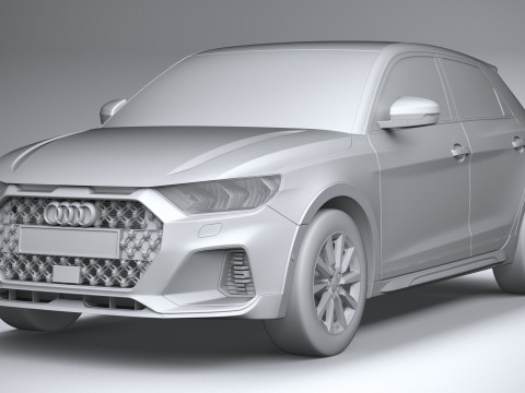 Audi A1 Basic 2024 3D Модель