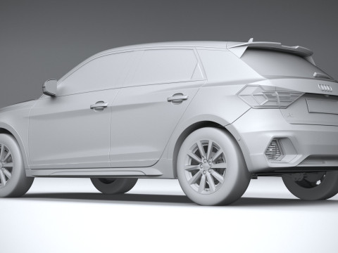 Audi A1 Basic 2024 3D Модель