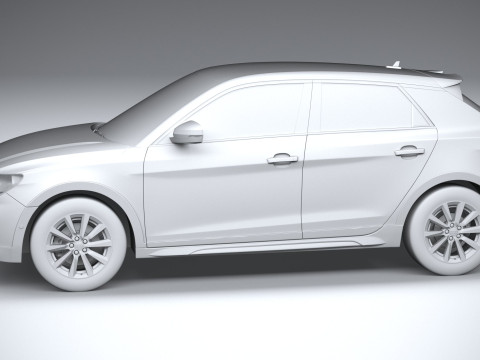 Audi A1 Basic 2024 3D Модель