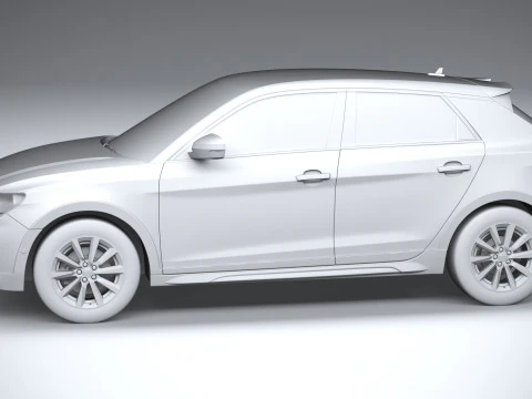 Audi A1 Basic 2024 3D Model