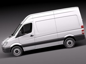 Mercedes-Benz Sprinter II Van Short High 3D मॉडल