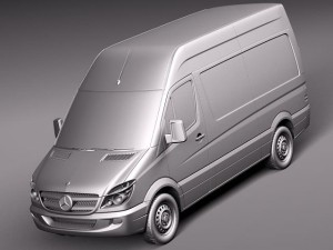 Mercedes-Benz Sprinter II Van Short High 3D मॉडल