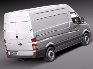 Mercedes-Benz Sprinter II Van Short High 3D मॉडल