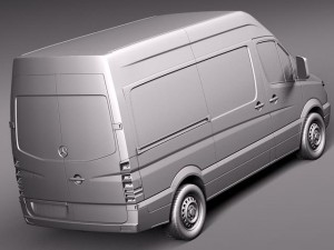 Mercedes-Benz Sprinter II Van Short High 3D मॉडल