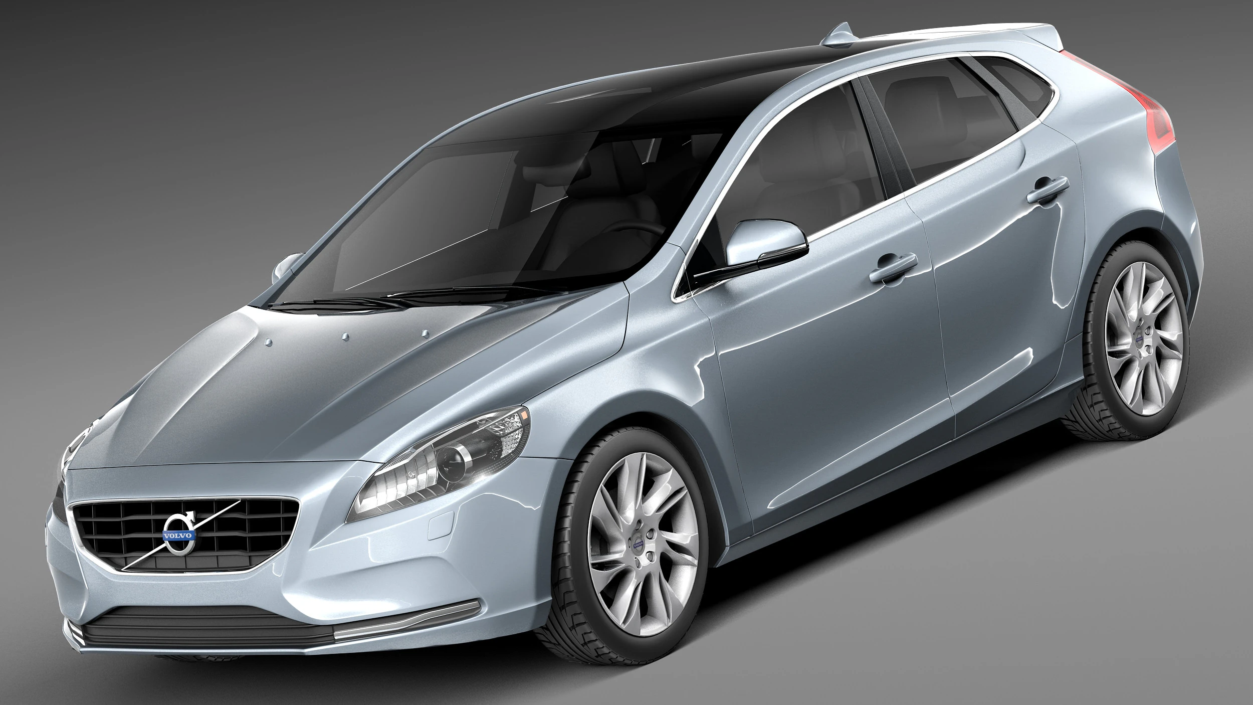 Volvo V40 2013 3D Model .c4d .max .obj .3ds .fbx .stl .blend 