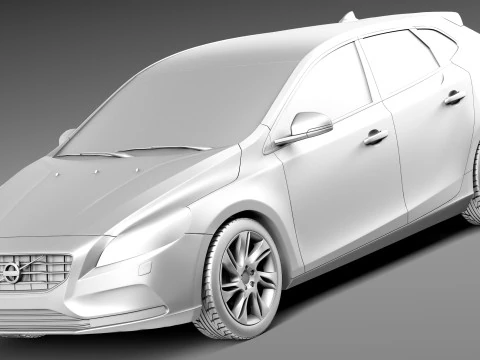Volvo V40 2013 3D Model
