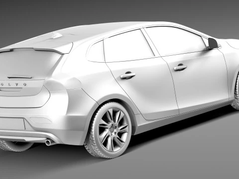 Volvo V40 2013 3D Model