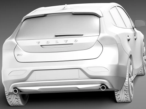 Volvo V40 2013 3D Model