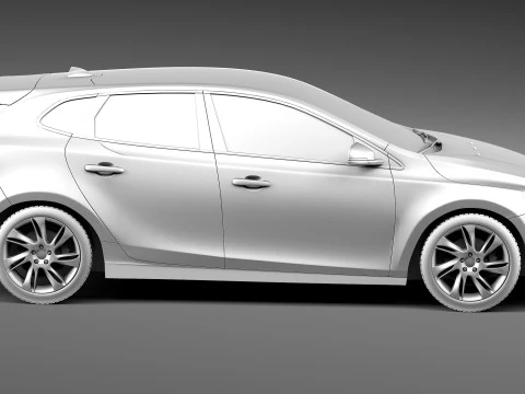 Volvo V40 2013 3D Model