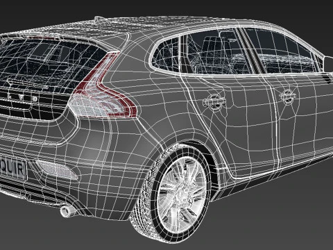 Volvo V40 2013 3D Model