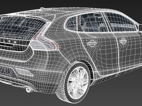 Volvo V40 2013 3D Model