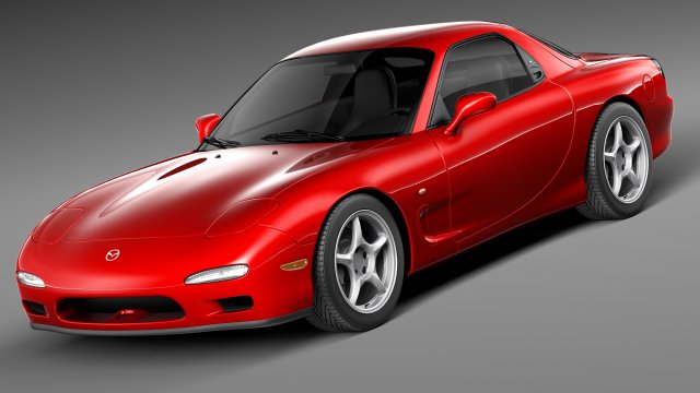 Mazda RX-7 1992-1996 3D मॉडल .c4d .max .obj .3ds .fbx .stl .blend 