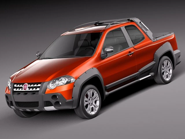 Fiat Strada Adventure 2013 3D Model .c4d .max .obj .3ds .fbx .stl .blend 